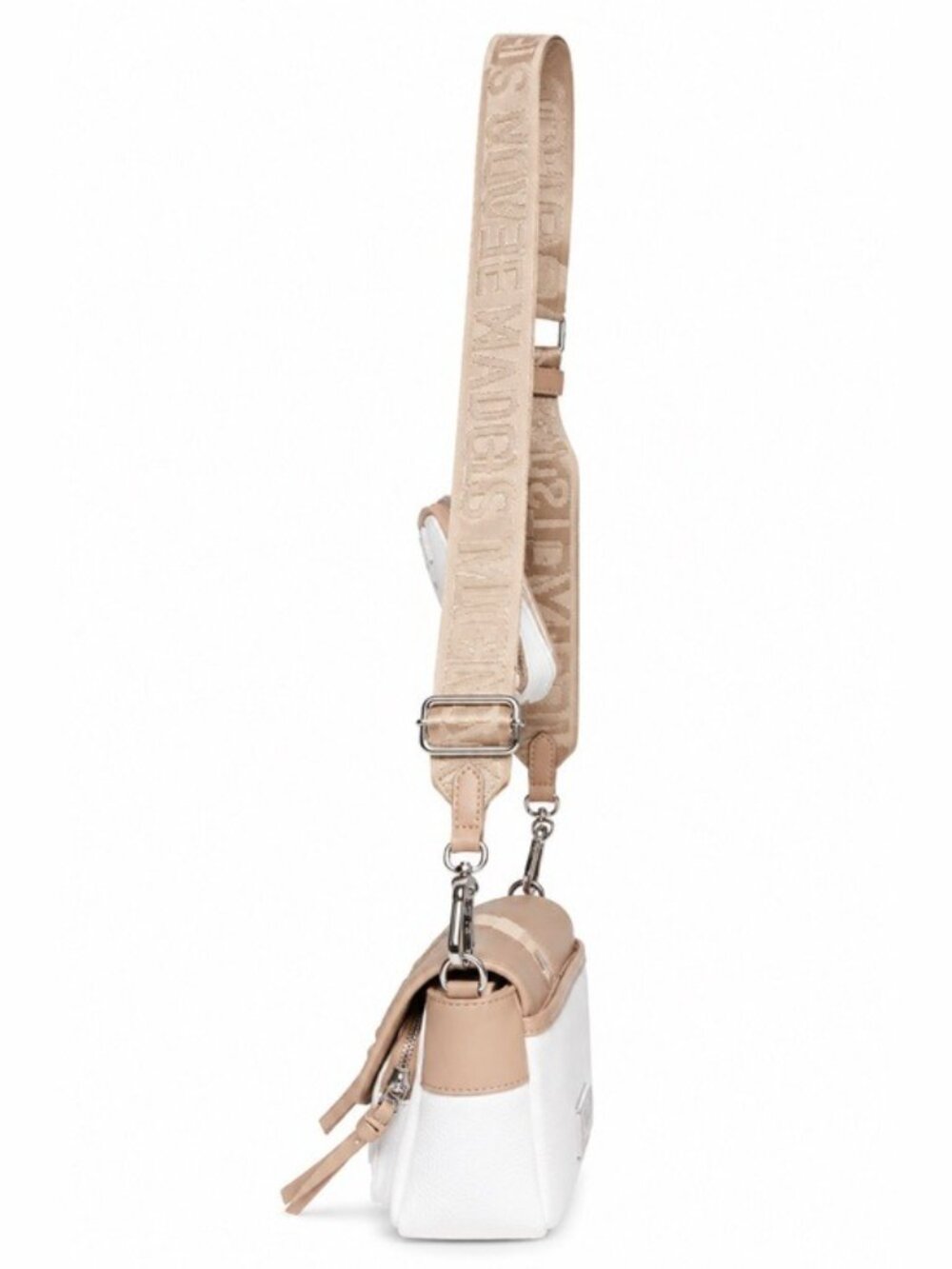 NWT Steve Madden Move Utility Crossbody Bag Cream and Tan With FLAWS - Picture 3 of 14